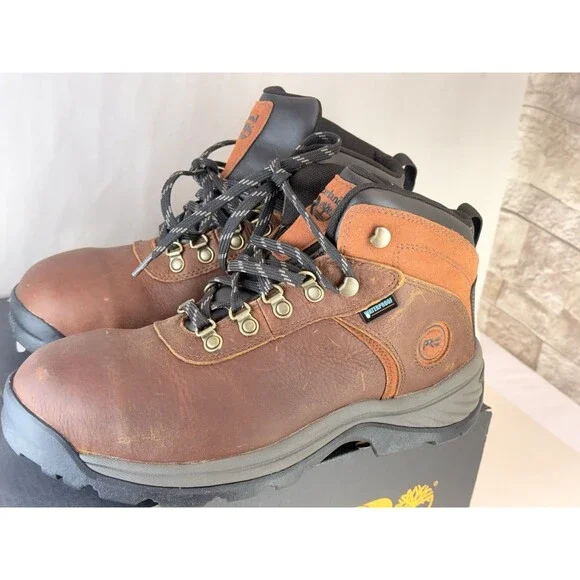 NEW Timberland Flume Mid Dark Brown Waterproof Hiking Boots Men 8.5 M TB 0A29B8 - Picture 15 of 16